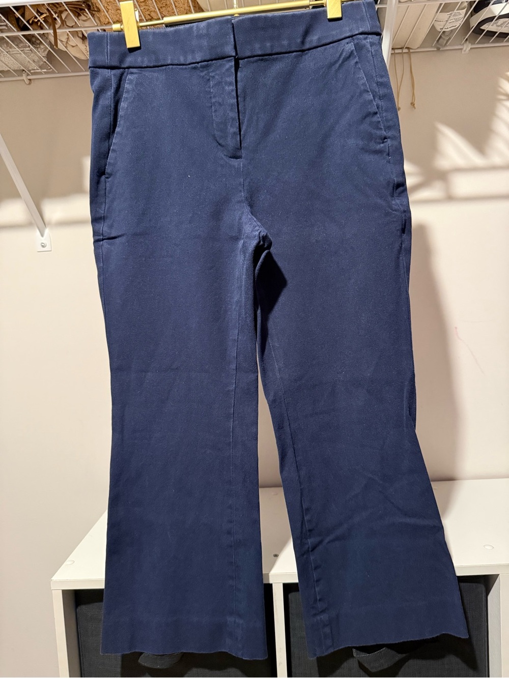 J. Crew Navy Blue Cropped Flare Pants